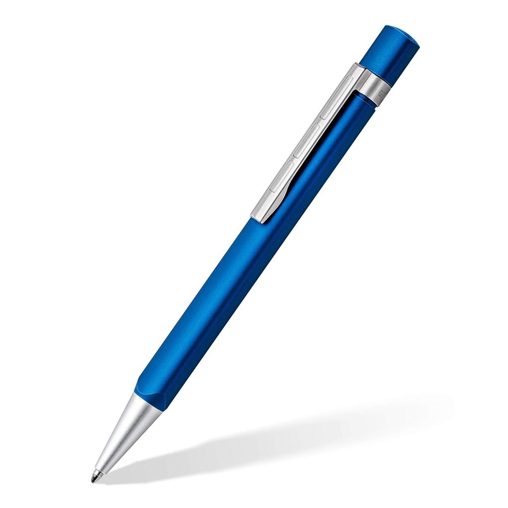 Staedtler TRX Ballpoint broad triangular with Pen, B-type refill, tip, barrel, case, blue, 440TRX3B-9