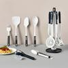 10-Piece Silicone Kitchenware Set with ABS Handles and Storage Stand