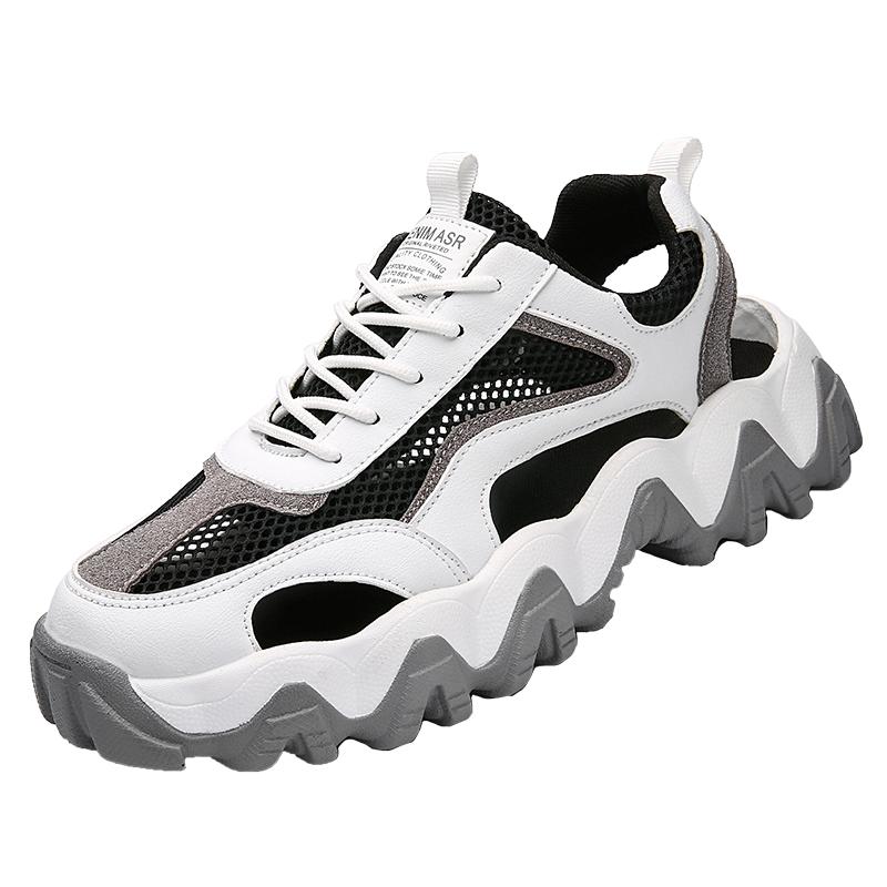 Летние сандалии Deporte на высокой подошве, мужские тапочки Tide, мужская повседневная обувь, мужские пляжные кроссовки для мальчиков и детей, теннисная сетка на меху