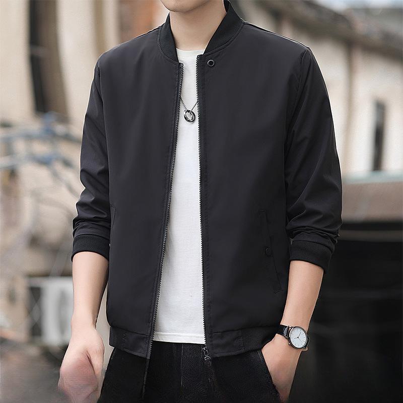 Spring Korean Version of Fashion Trend Handsome Casual Jacket Men's Baseball Collar Men's Clothes