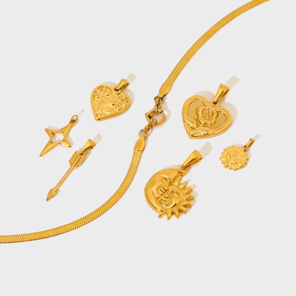 Little Star Charm Stainless Steel 18k Gold Pendant Titanium Steel DYO Jewelry Accessories