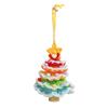 Knitted Christmas Tree Ornament Multi-Layered Mini Crochet Christmas Tree Hanging Decoration with Bell And Star Top Colorful Small Xmas Tree