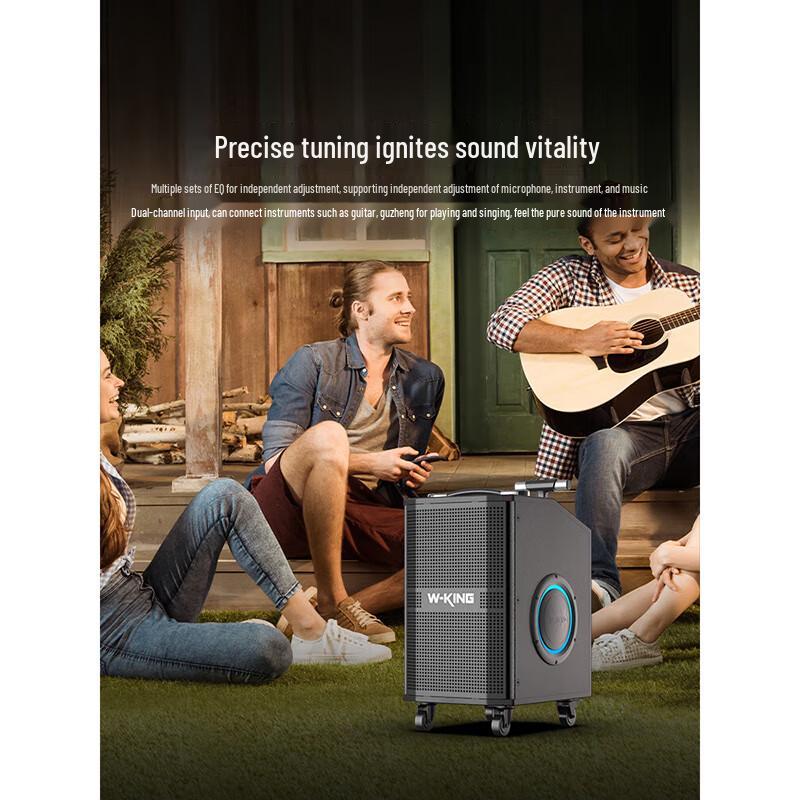 Портативная KTV Bluetooth-колонка W-King K21SE 120 Вт на колесах