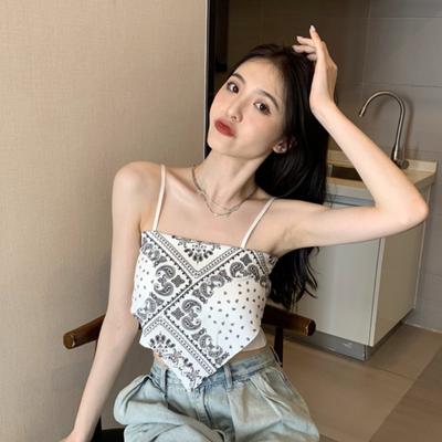 Носите жилет с подтяжками Wear A Wind Cashew Flower для женщин, новый летний внутренний и внешний топ