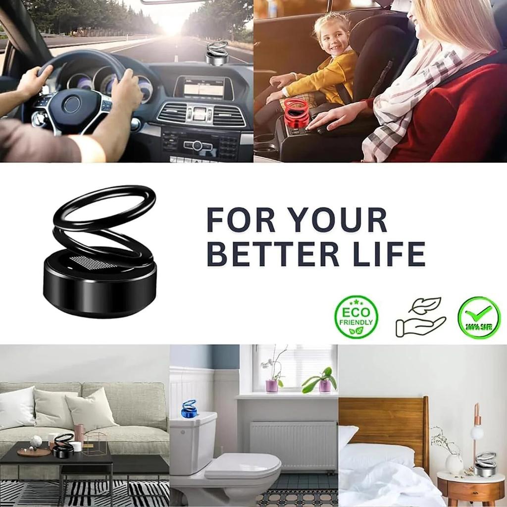 Автомобильный парфюмерный диффузор вращающийся солнечный освежитель воздуха двухкольцевой ароматерапевтический диффузор ароматизатор украшение для автомобиля аксессуары для интерьера