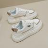 Белые туфли модные осенние новые платформы, увеличивающие рост, дышащие повседневные туфли для студентов