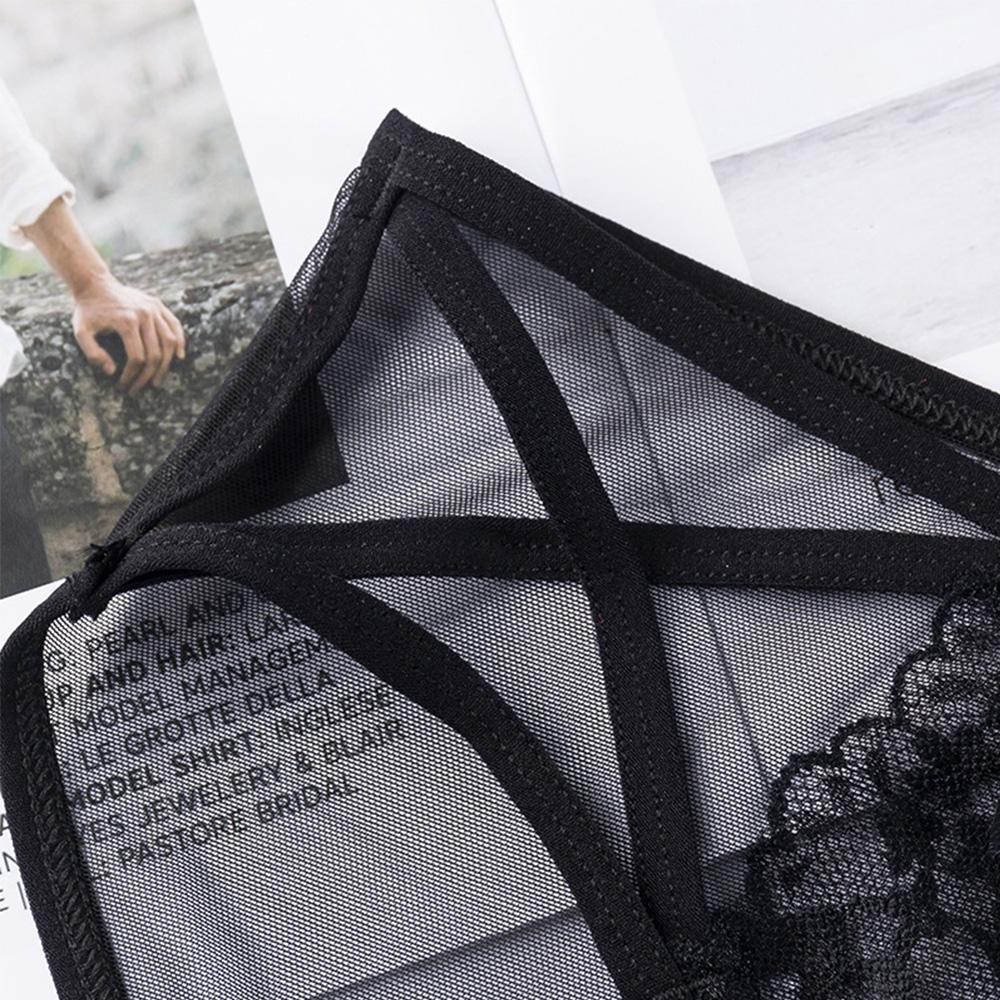 Seamless Fashion Hoolow Transparent Low waist Mesh Lingerie Sexy Briefs Lace Panties