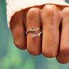 Cao Shi Minimalist Antler Ring for Women - Trendy Christmas Holiday Fashion Jewelry
