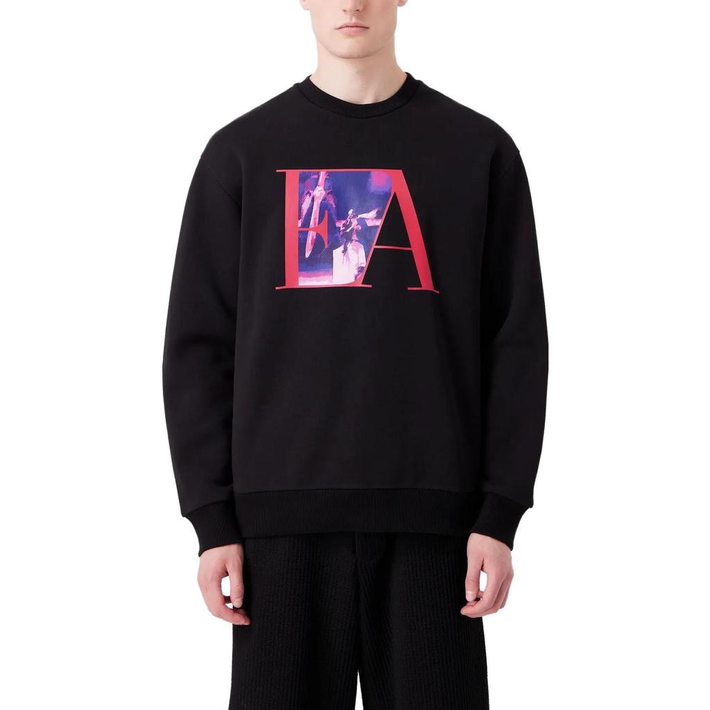 EMPORIO ARMANI Sweatshirts Men's Black Crew Neck Moderate Other 6R1M6X-1JT2Z-0999