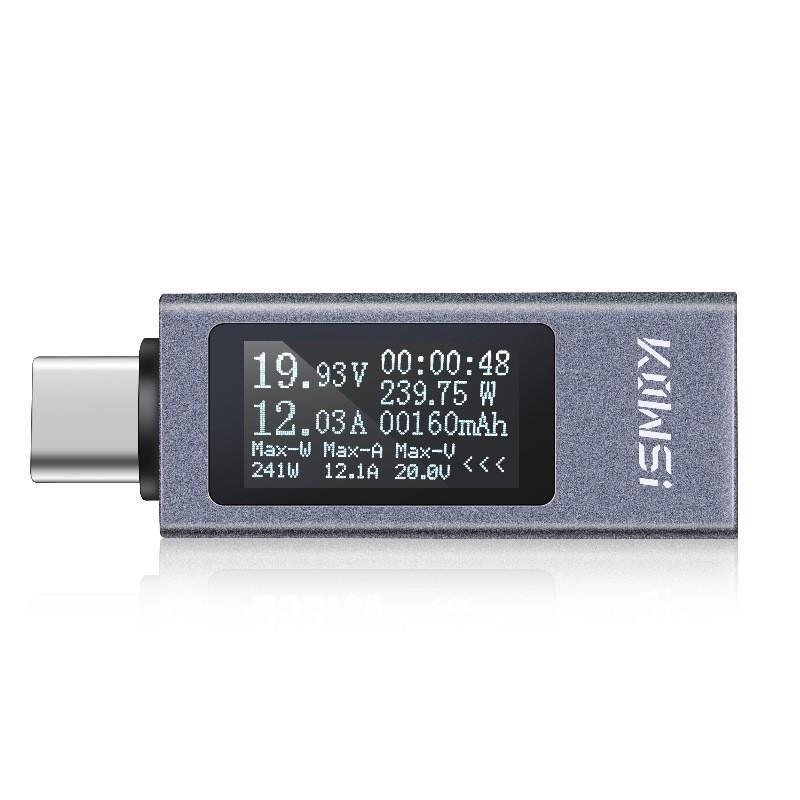 Type-C Тестер тока, напряжения, емкости для телефона, USB-тестер, DC 4-30V 0-12A, Ваттметр, Тестер, PD, Детектор мобильной мощности, Тест