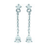 [F0327] - Silver Earrings 'Unique' Silver White (rhodium-plated) - 26x4 Mm