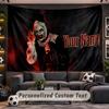 Terrifier Art the Clown Personalized Tapestry Support Custom Name, Wall Art Home Decoration
