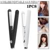 1pcs Mini Hair Curler 2 In 1 Portable USB Hair Straightener Flat Curling Iron