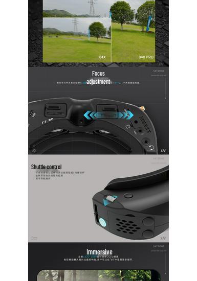 FPV Гоночные Очки SKYZONE 04X PRO HD V3.3 с Встроенным DVR Аналоговые