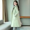 Winter Imitation Lamb Wool Coat, Women's, Plush Cotton Coat, Large Wool Collar, Slim Coat