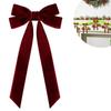 10 шт. Банты на елку из красного бархата - Праздничные бантики из ленты для праздничных венков, украшений и деревенских поделок с глянцевой отделкой