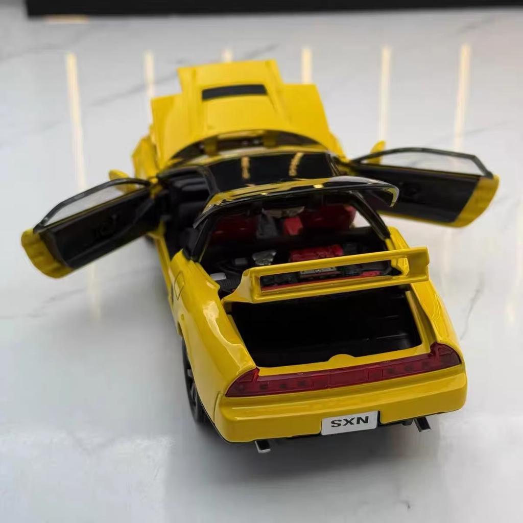 1:32 Simulation Scale Honda NSX Coupe Alloy Mini Car Diecast Metal Scale Car Model Sound and Light Collection Children's Toy Boy Gift Trendy Ornaments