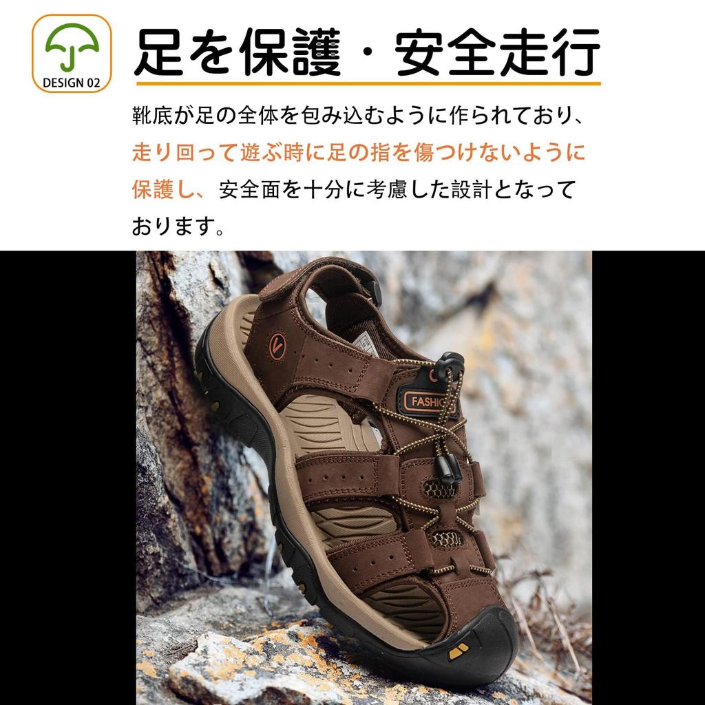 STRDEOUT Sports Натуральная Удобная на липучке Дышащая Носок Размер см Мужские Сандалии, Кожа, Амфибийные, Для ходьбы, Кемпинг, Треккинг, Лето,