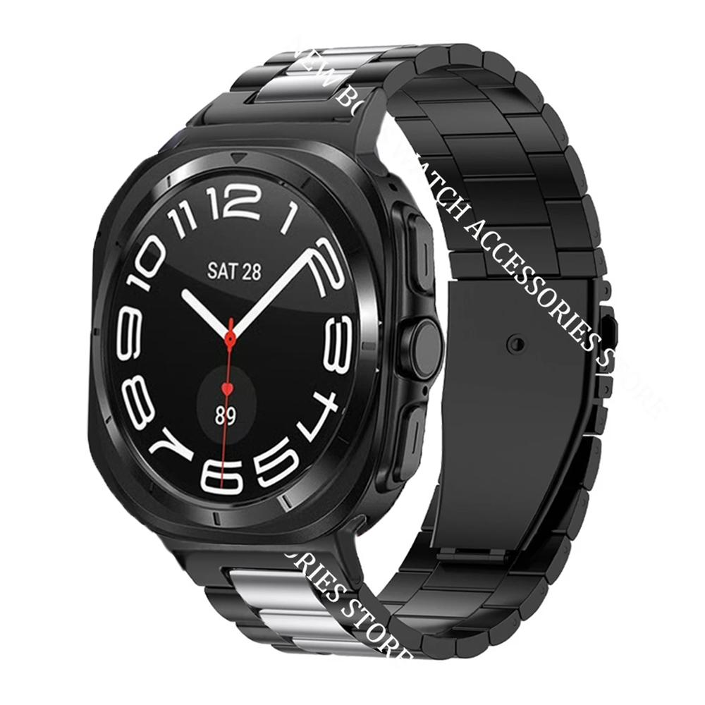 Ремешок из нержавеющей стали для Samsung Galaxy Watch Ultra 47 мм LET Без зазоров Ремешок для SAMSUNG Galaxy ULTRA 47MM Роскошный браслет Correa