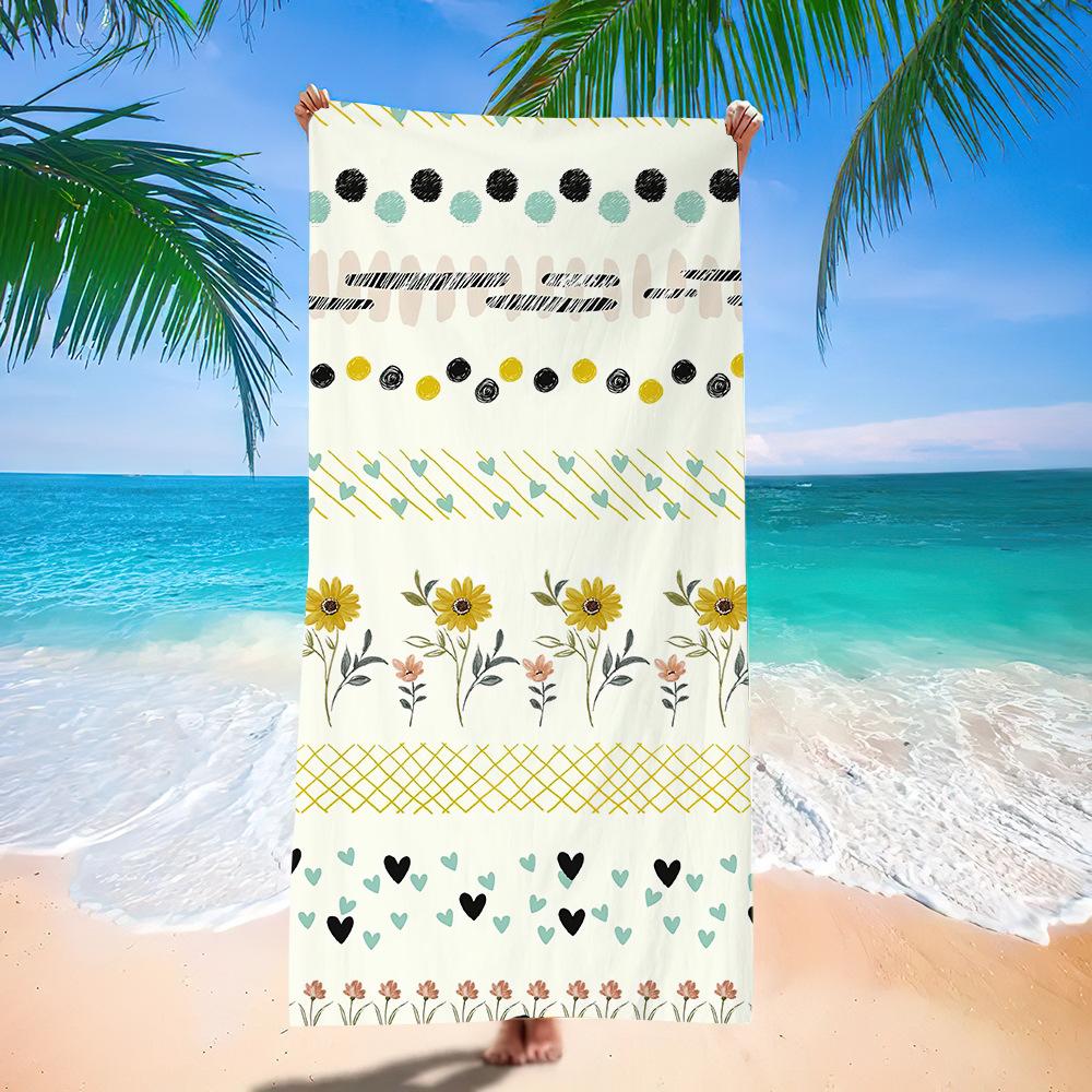 Popular Bohemian Beach Towel Digital Printing Quick-Drying Bath Towel Microfiber Beach Towel