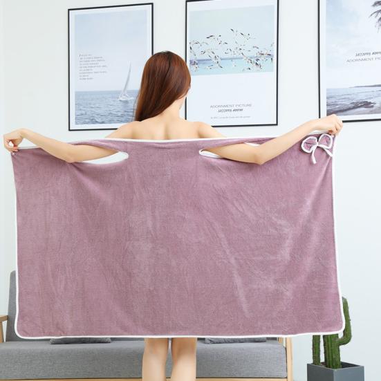 Yousheng Женский банный халат Коралловый вельвет Банное платье Быстросохнущее полотенце с бантом и карманом Впитывающее банное полотенце для дома, отеля, общежития