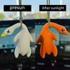 Подвеска в виде утки, меняющей цвет под воздействием ультрафиолета, с эффектом обесцвечивания, подвеска для украшения зеркала заднего вида автомобиля