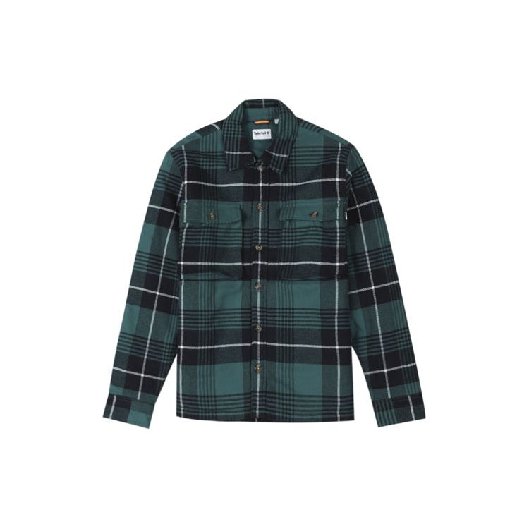 Timberland Клетчатая теплая фланелевая рубашка куртка мужская куртка зеленая A44CC-V40