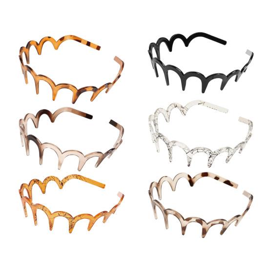 Женская повязка на голову, нескользящая, с зубчиками, из невыцветающего материала, повязка для волос, яркий цвет, головной убор для купания, аксессуар для волос