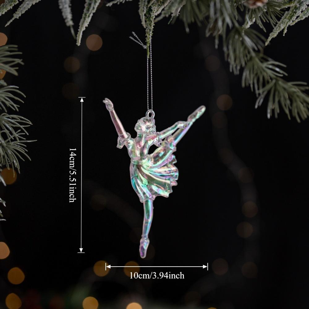 Transparent Christmas Crystal Pendants Acrylic Hanging Ornaments  Navidad Noel