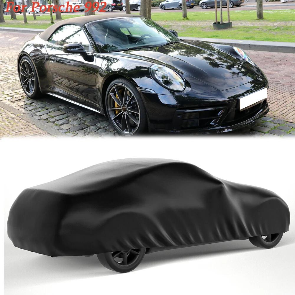 Car Cover Full Exterior Black Waterproof Sunshade Dustproof Protection For Porsche 911/718/928/968/992/Boxster/Cayman/Carrera