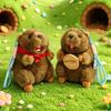 Плюшевая кукла сурок Кваккува - Игрушка сурок с плато, Подарок на день рождения ребенка