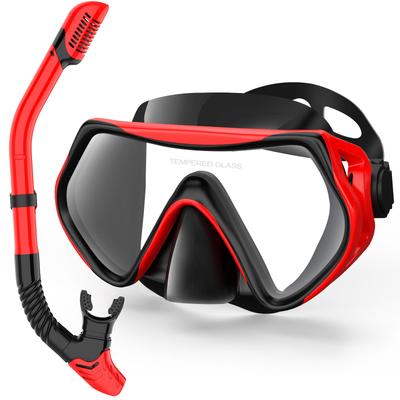 Набор для сухой трубки. Панорамная противотуманная маска с широким обзором для подводного плавания с аквалангом. Профессиональное снаряжение для подводного плавания. Маска для сноркелинга. Силиконовый комплект для подводного плавания с полностью сухим верхом для взрослых.