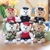 Cute Camouflage Special Police Bear Doll Pendant Plush Toy Stewardess Bear Bag Hanging Keychain Doll