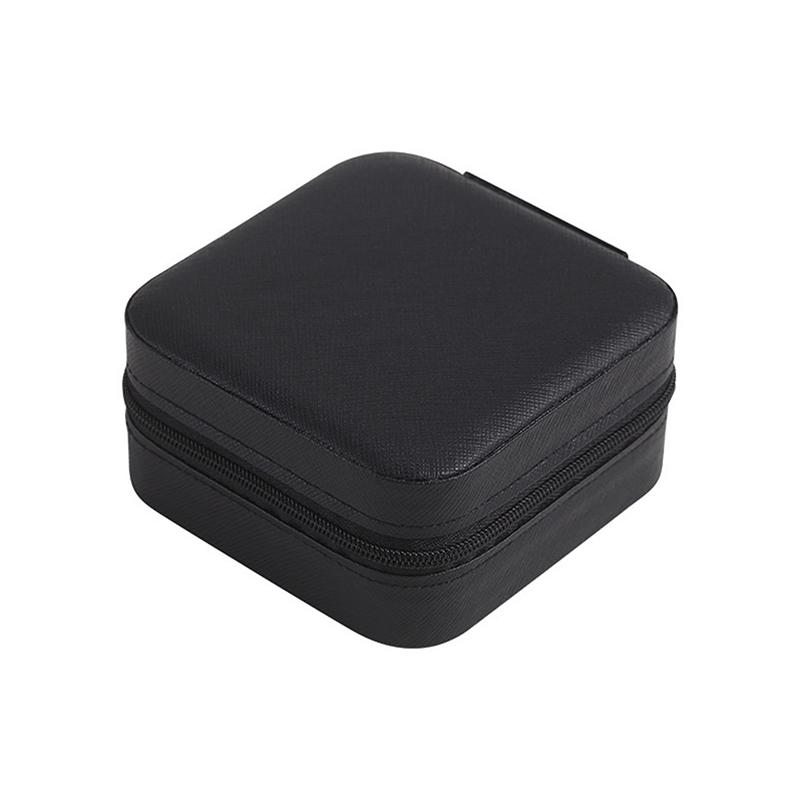 Мини-органайзер для ювелирных изделий, дорожный футляр для ювелирных изделий на молнии, коробки для сережек, ожерелий, колец, портативная шкатулка для ювелирных изделий с откидной крышкой для хранения