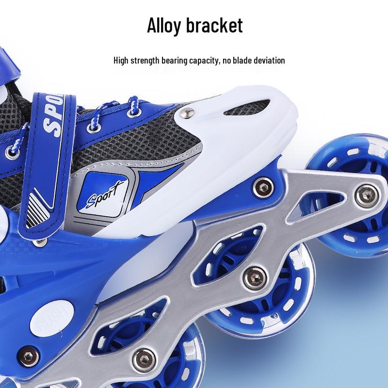 Регулируемые мигающие ПВХ коньки для мальчиков и девочек