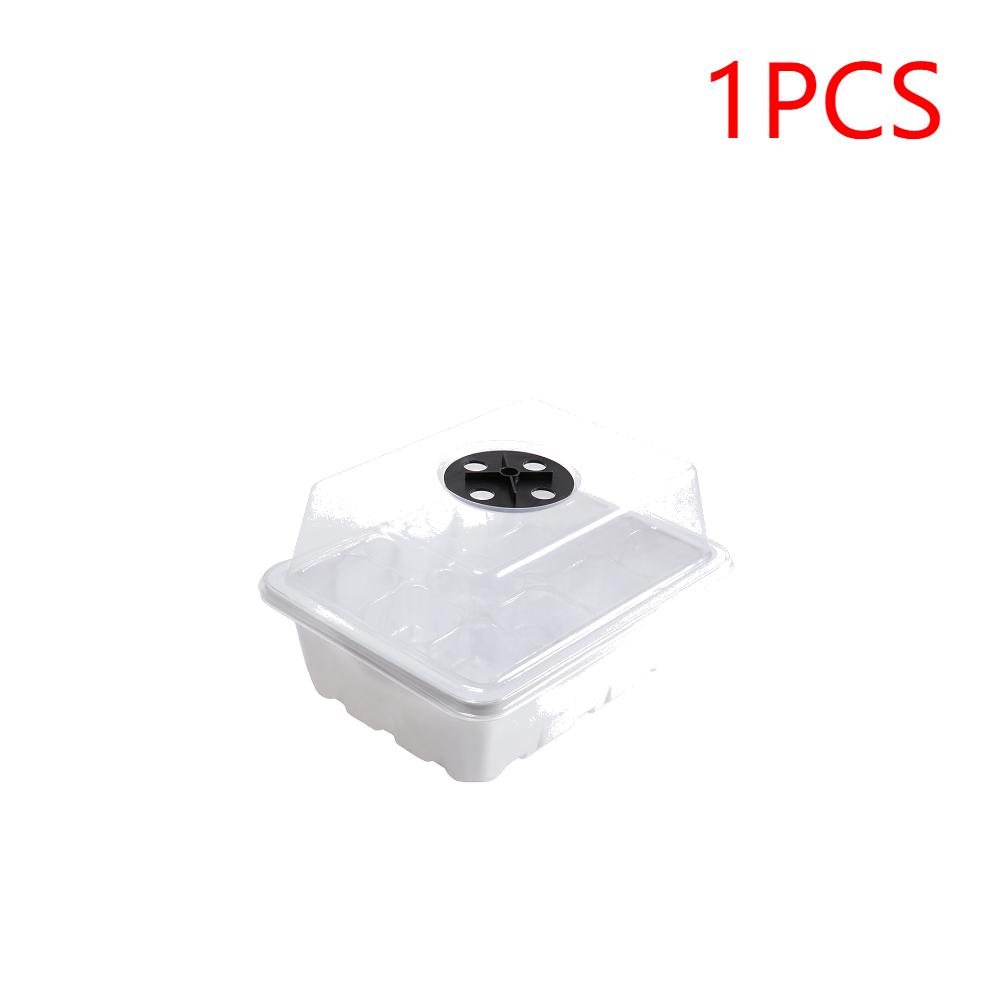 1-5pcs Plants Seed Starter Trays with Humidity Dome 12 Holes Per Tray Nursery Pots Lights For Home Plant Greenhouse Growing Pot
