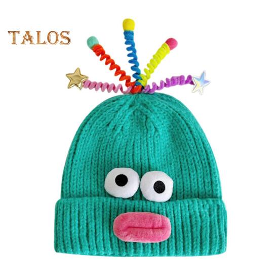 Мультяшная шерстяная шапка с выдвижными щупальцами, теплая вязаная шапочка для детей, реквизит для фотосъемки, головной убор для катания на лыжах, походов, термошапка для взрослых и подростков
