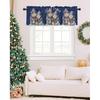 Penguin Winter Snowman Oil Lamp Snowflake Valance Tier Curtain Rod Pocket Valance for Multi-purpose Rooms, 1 Panel, 42x12 Inch, White