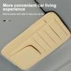 Car Sun Visor Organizer Multi-Pocket Pouch Bag Card Glasses Storage Holder Scratch-Resistant Auto Visor Holder For Car Interior