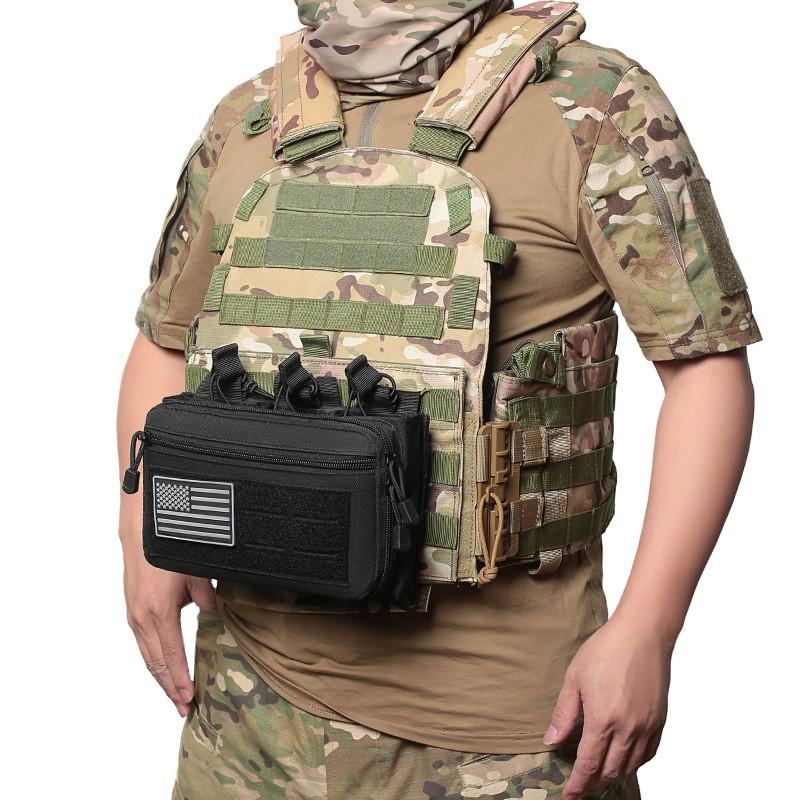 Тактический подсумок Molle для магазинов Airsoft Paintball Outdoor Gear - Многосекционный универсальный подсумок в камуфляжной расцветке