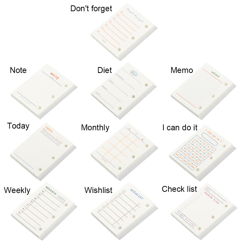 Папка на кольцах Ежедневник Внутренний блок Внутренние страницы Сменная бумага Сменный 3 отверстия