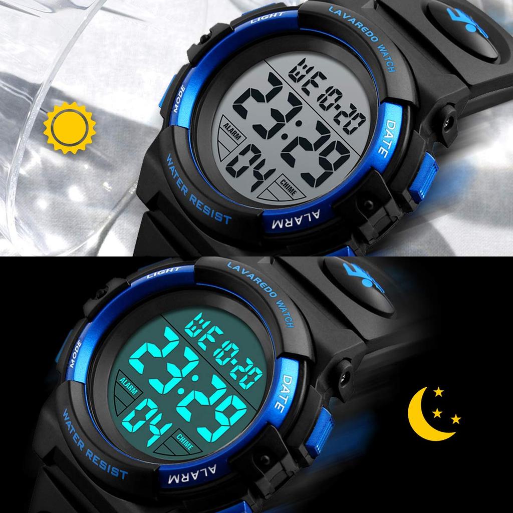 IN Shop Watch Boys Digital Boys Sports Watch Outdoor Многофункциональные водонепроницаемые часы с оповещением, датой, днем и временем, светодиодный аналоговый дисплей