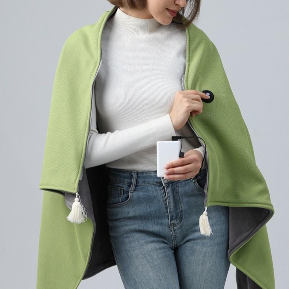 Fast Heating Warmer Shawl Blanket Wearable Design USB Heating Shawl Heating Blanket  Sofa