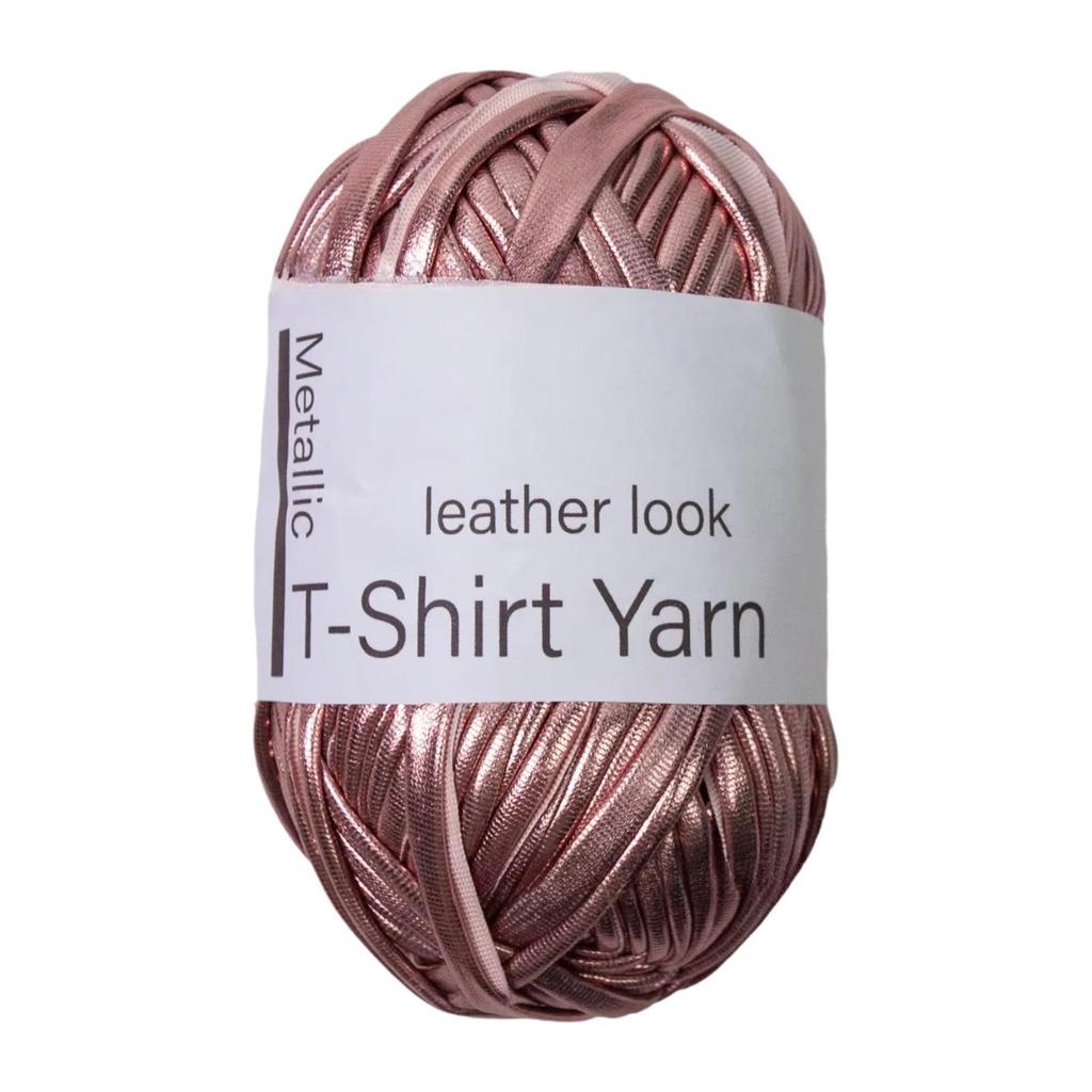 Metallic T Shirt Yarn Soft 40M Shiny Knitting Crochet Yarn Crochet Bag Yarn for Crocheting Keychains Handmade Bag DIY Bags