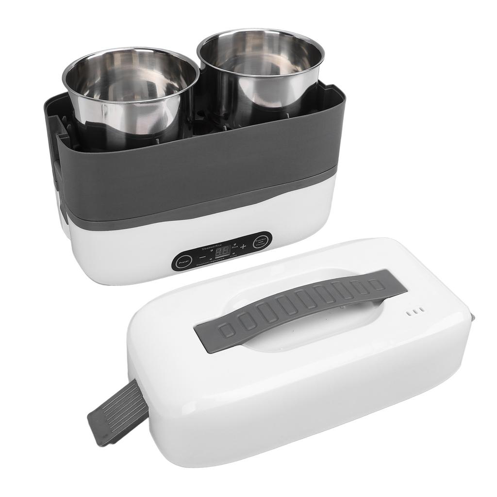 Electric Lunch Box Food Heater Double Layer 4 Stainless Steel Bowls Portable Lunch Warmer Heated Lun