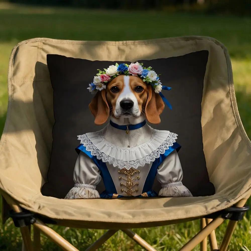 Beagle dog Cushion Cover Soft Reversible Durable Pillow Cover MultiScene Use for Home Car Daily Comfort