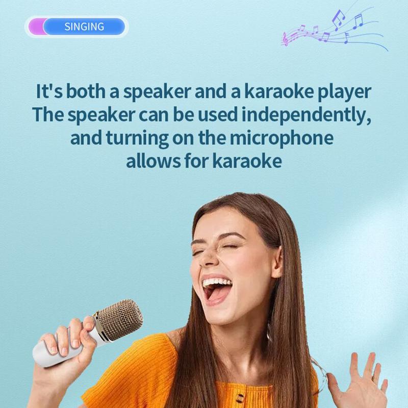 Беспроводные двойные микрофоны Y1 Караоке-машина KTV DSP-система Bluetooth 5.3 PA-динамик HIFI Стереообъемный звук RGB Красочные светодиодные огни