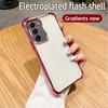 For Samsung S21 FE Case Galaxy S21 Cover Galaxy S21 Plus Phone Case S21 Ultra Bumper Shockproof Protect Cover Clear Electroplate