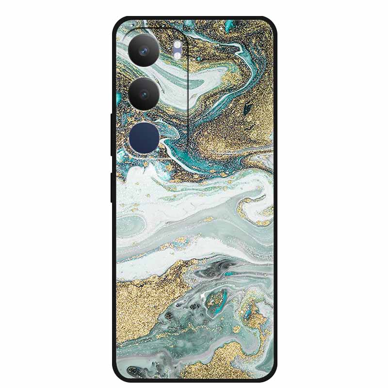 For Vivo Y29 5G Case TPU Bumper Vivo Y 29 V2420 Marble Silicone Soft Phone Case for Vivo Y29 5G Color Blocking Shockproof Coque