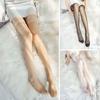 Thigh High Stocking for Women Sheer Nylon Lace Top Pantyhose Anti-slip Over-Knee Silky Stocking for Nightclub Daily Wear